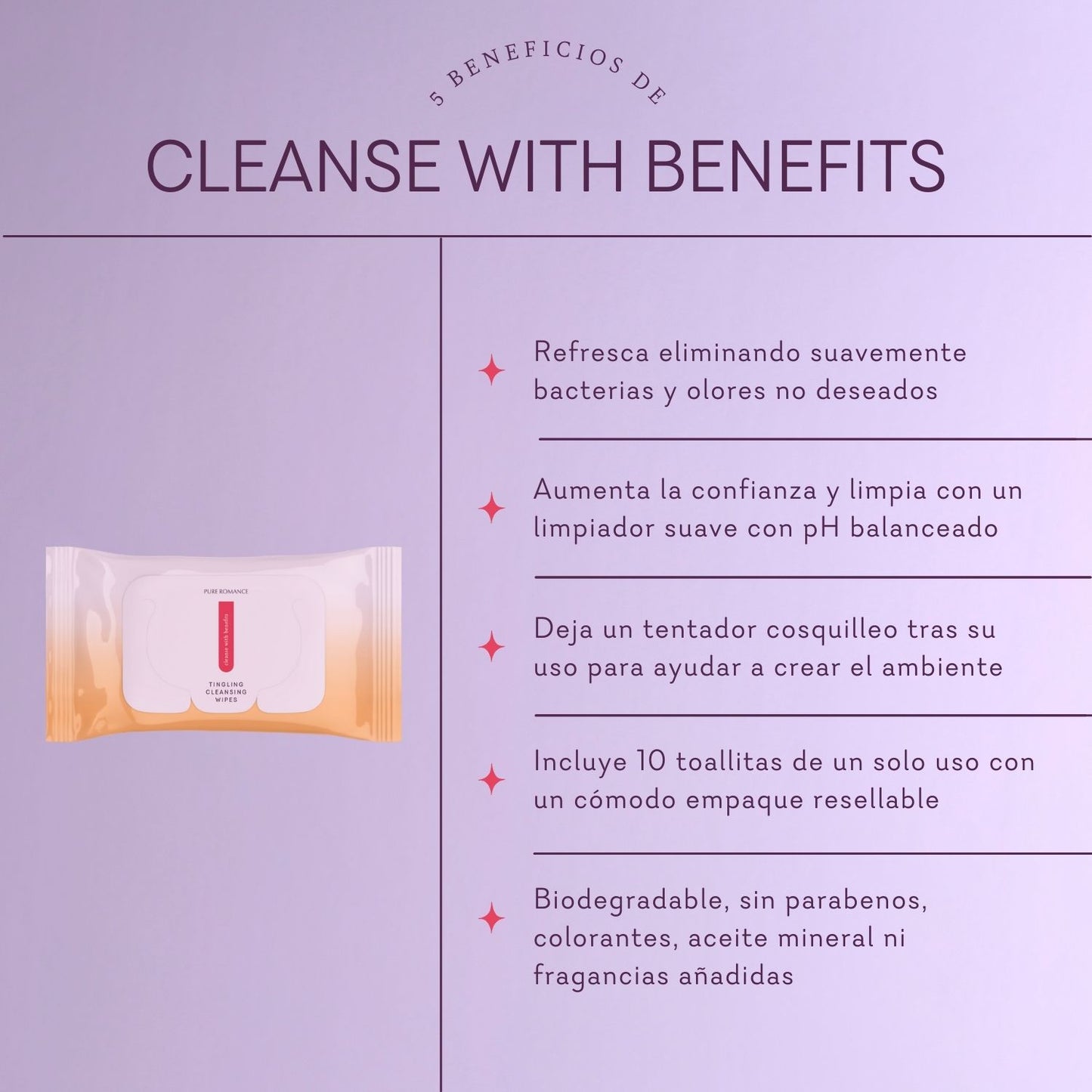 Cleanse With Benefits Tingling Cleansing Wipes