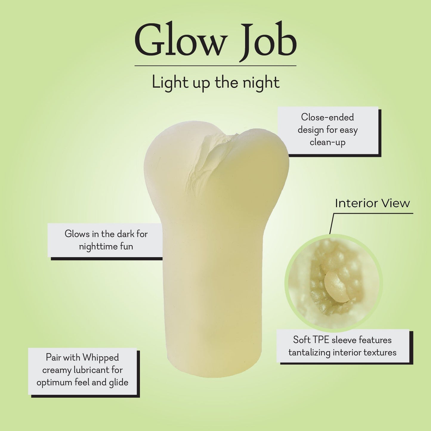 Glow Job Glow-in-the-Dark Male Masturbator