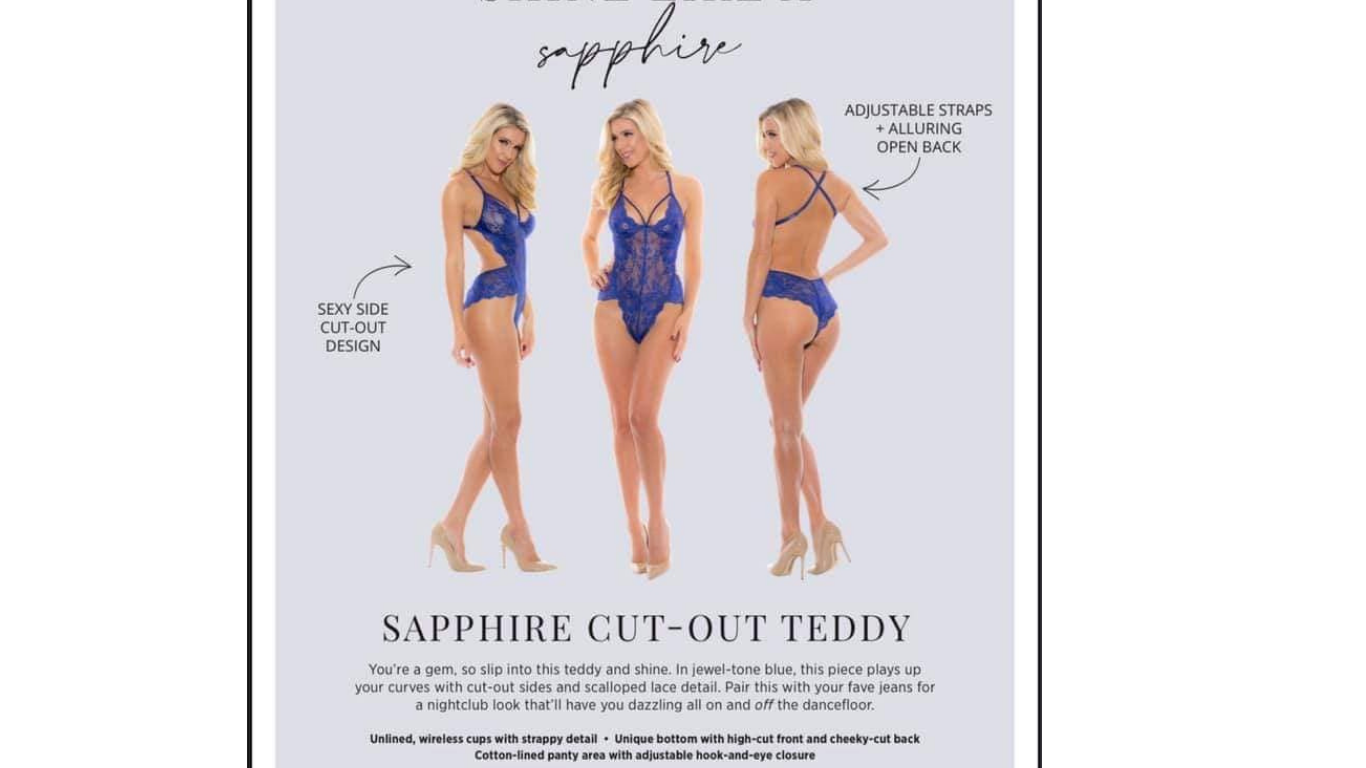 Sapphire Cutout Teddy