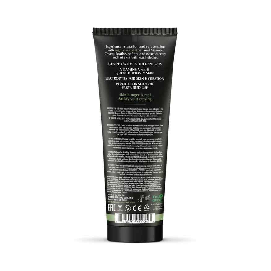 Wicked Sensual Massage Cream - Sage & Sea Salt