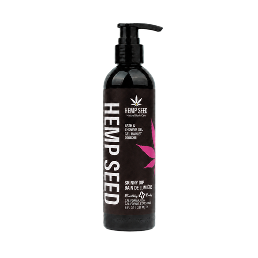 Hemp Seed Bath and Shower Gel Skinny Dip scent bottle front view