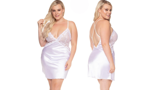 White Silky Chemise Set