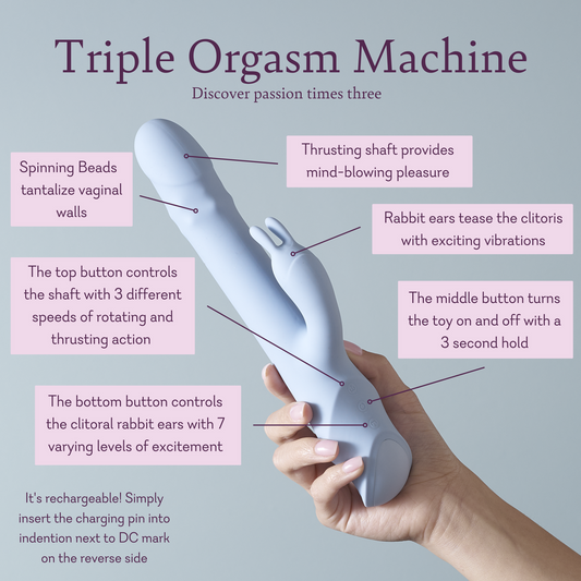 Triple Orgasm Machine Premium Dual - Action Massager