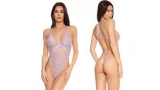 Lavender Lace G-String Teddy