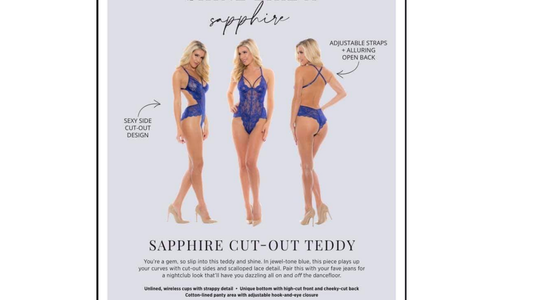 Sapphire Cutout Teddy