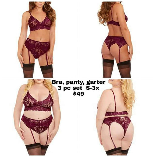 Lace Lingerie Trio
